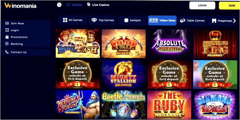 winomania casino bonuses